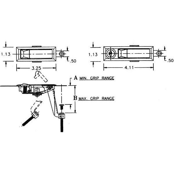 Eberhard Manufacturing Co KeyLock Latch 1.251.75 Grip Rk EMC 536XK CHR PRS Zoro